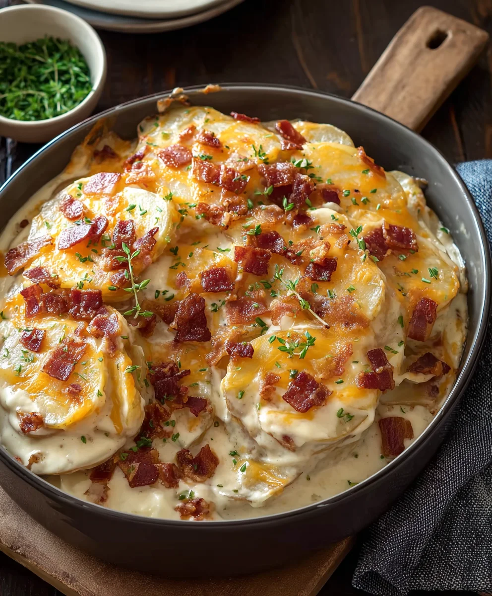 Loaded Scalloped Potatoes-Ultimate Comfort Food Recipe