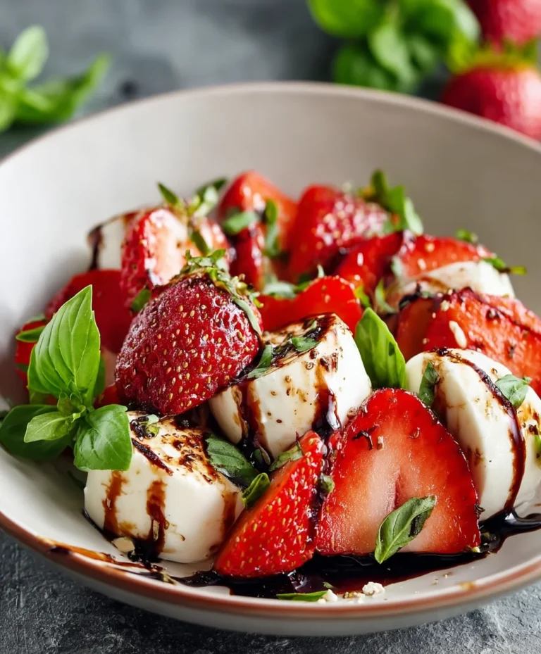 Balsamic Strawberry Caprese Salad-Fresh Twist