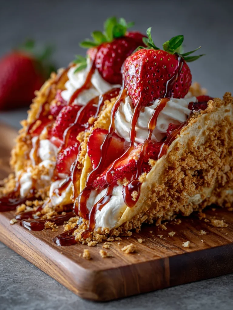 Strawberry Crunch Cheesecake Tacos-Sweet Treat