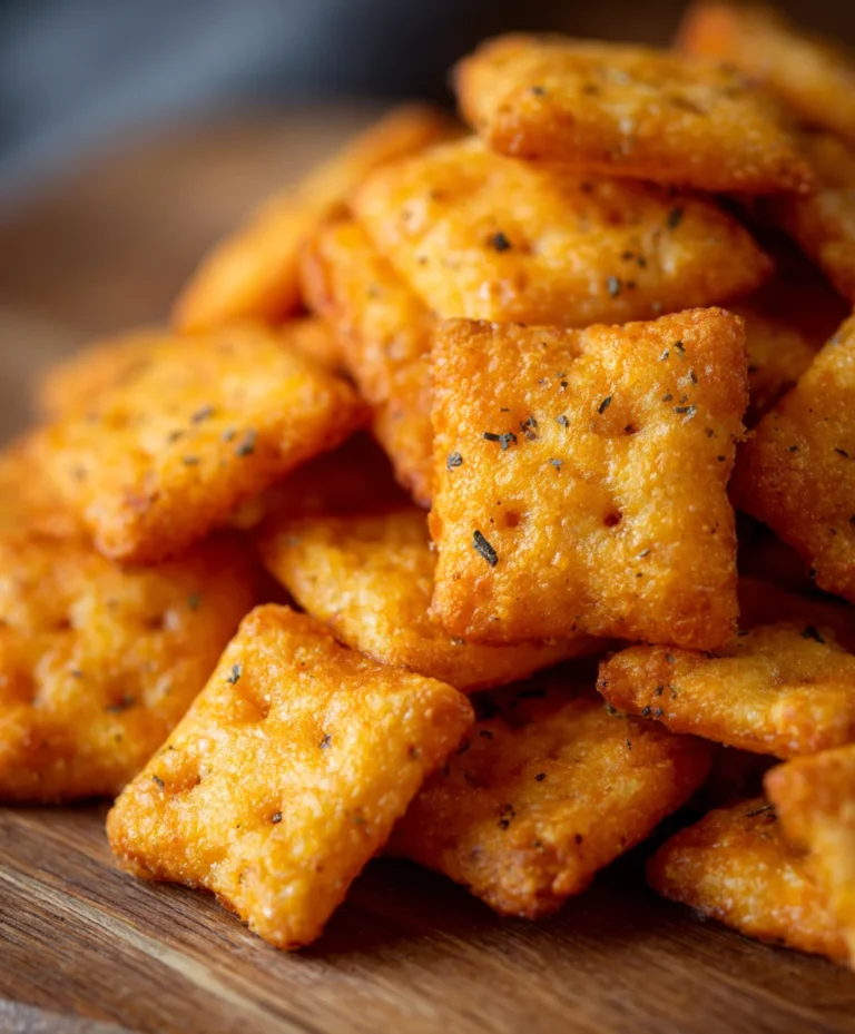 Easy Homemade Cheddar Cheese Crackers Recipe