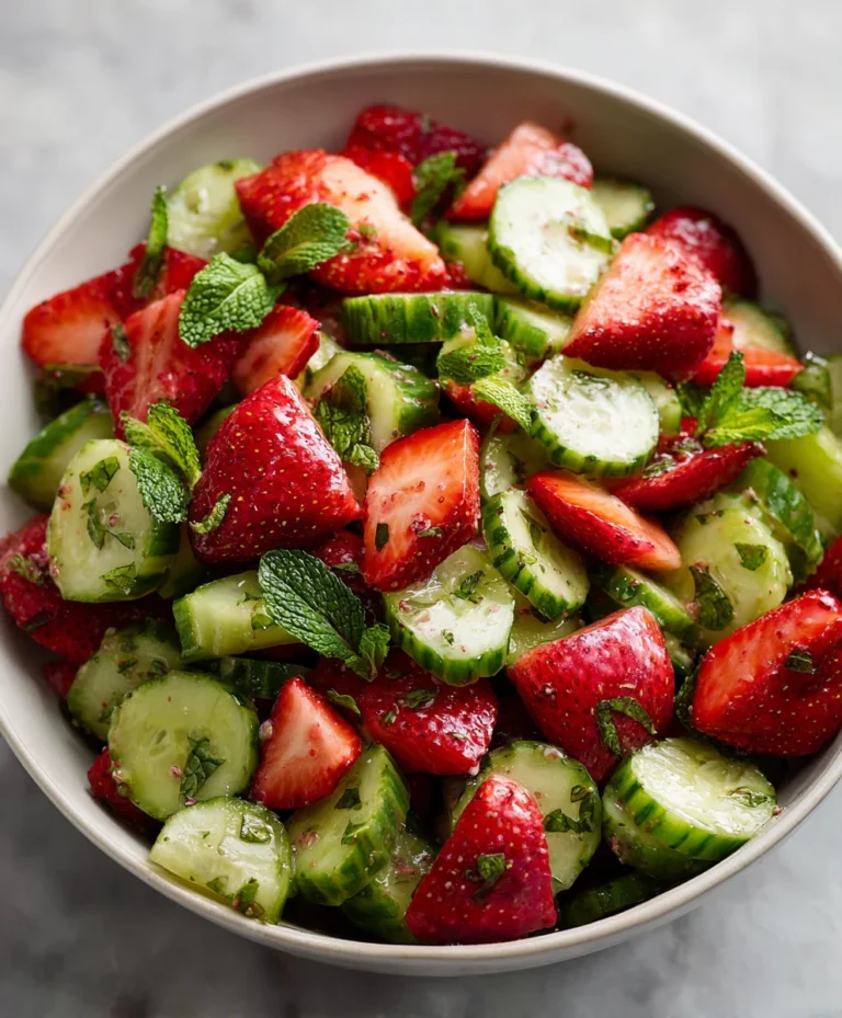 Refreshing Cucumber Strawberry Salad – Easy & Delicious