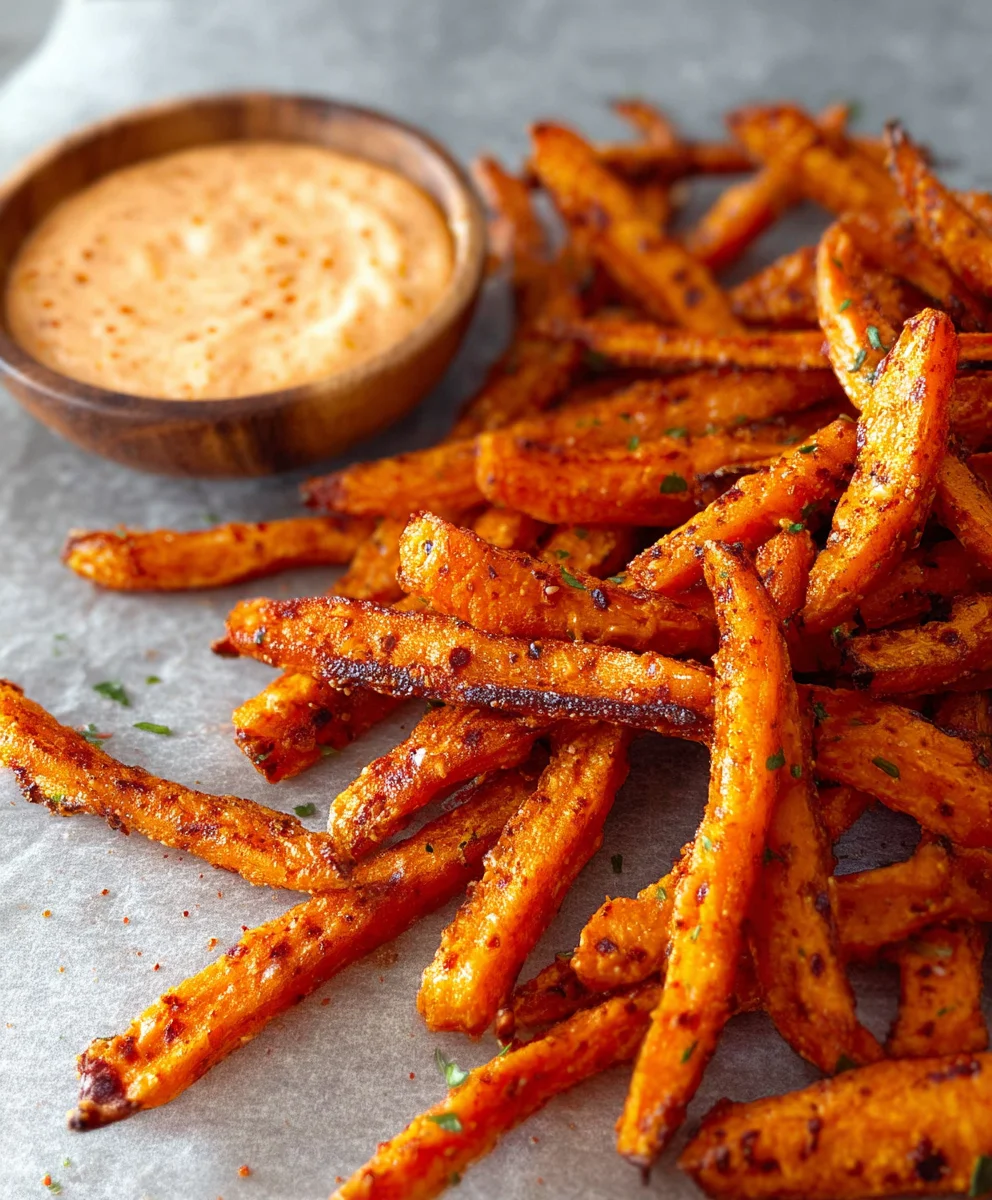 Baked Carrot Fries with Paprika Garlic Aioli