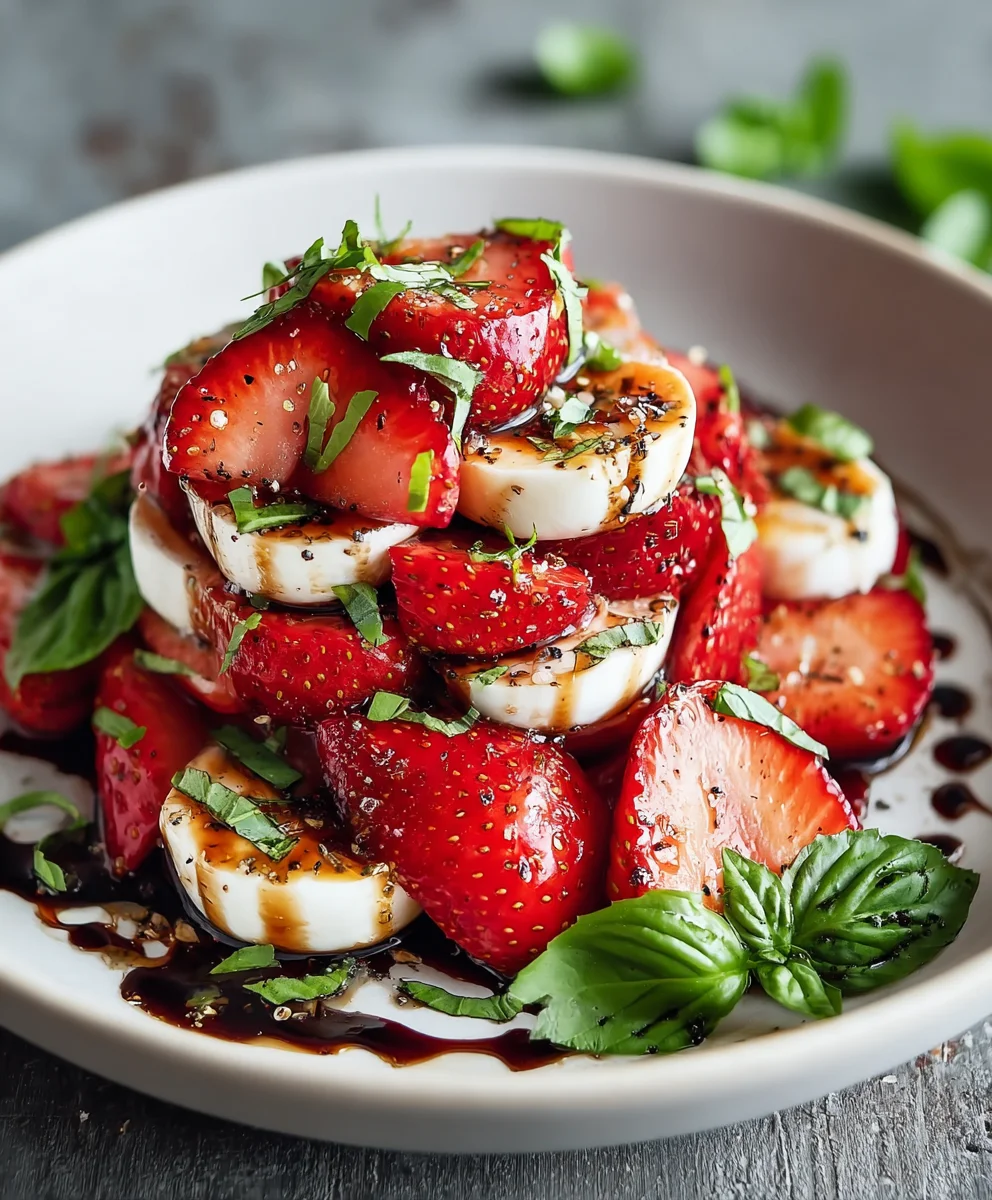 Balsamic Strawberry Caprese Salad-Fresh Twist