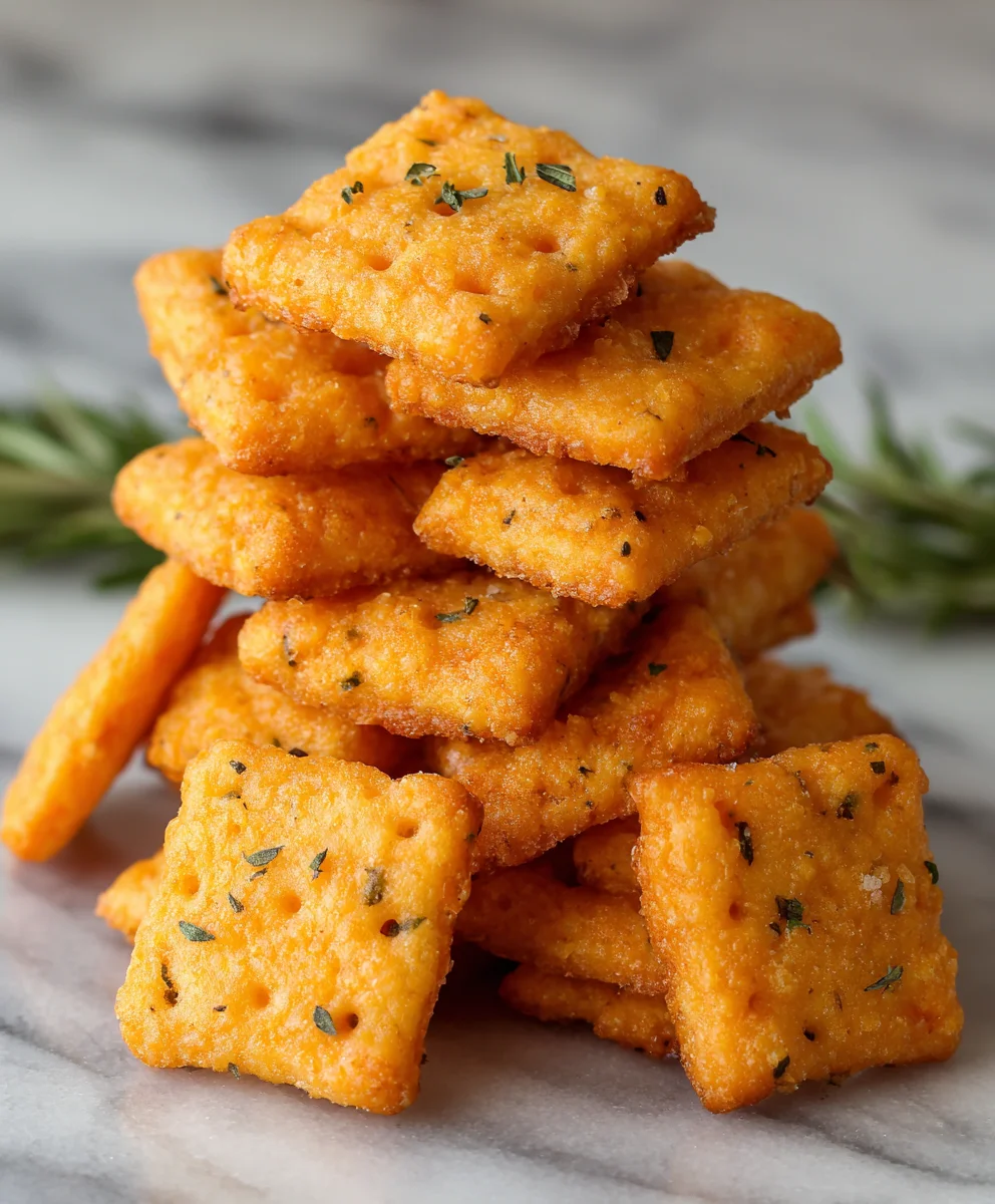 Easy Homemade Cheddar Cheese Crackers Recipe