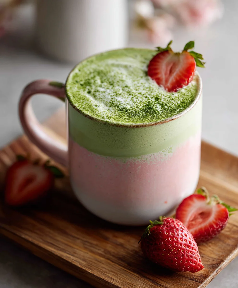 Strawberry Matcha Latte- Refreshing & Delicious Drink