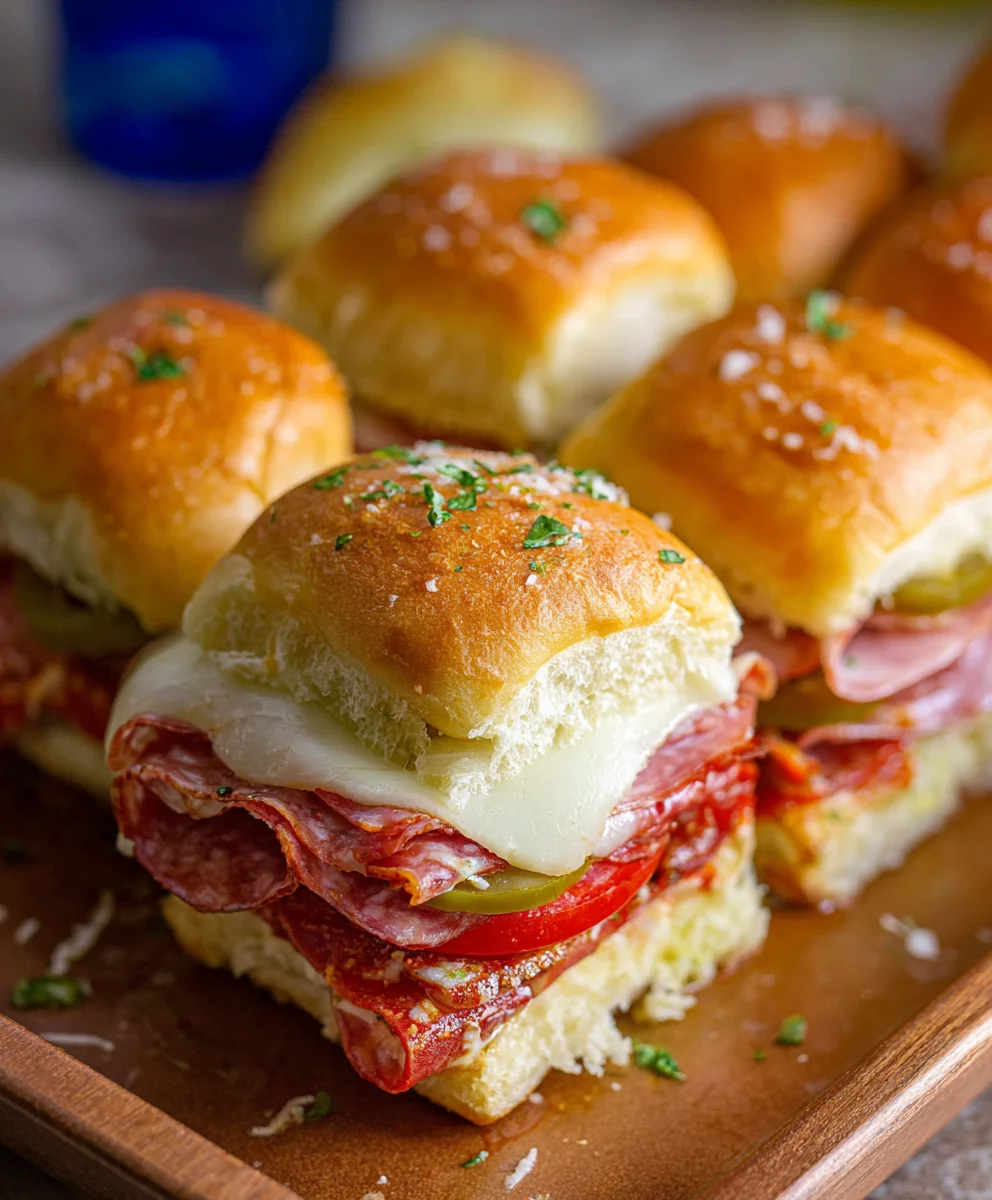 Savory Beef Italian Sub Sliders-Easy Appetizer