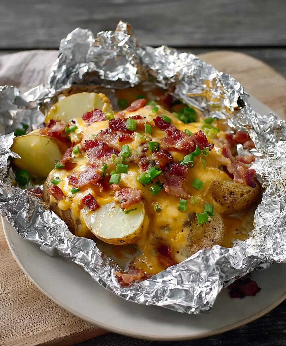 Cheesy Beef Beef Bacon Ranch Potatoes Foil Packets
