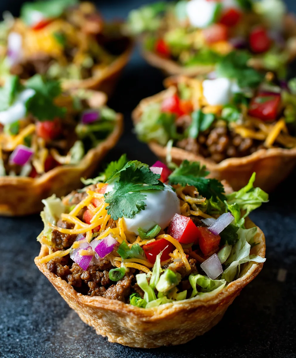 Easy Beef Taco Cups Recipe- Quick & Delicious Dinner