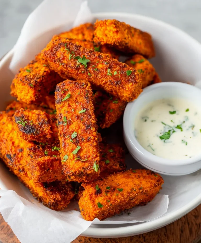Crispy Baked Buffalo Tofu Wings-Vegan Appetizer