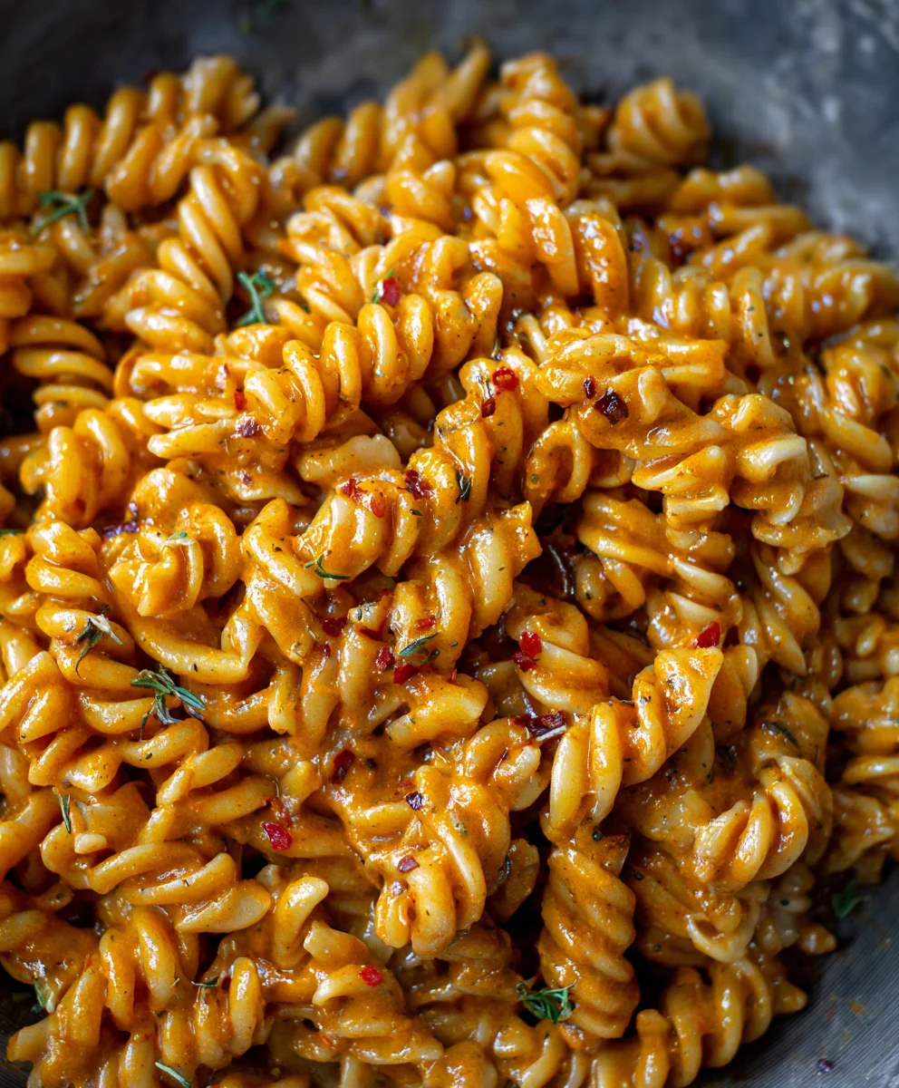 Creamy Vegan Spicy Fusilli Pasta - Quick & Easy Recipe