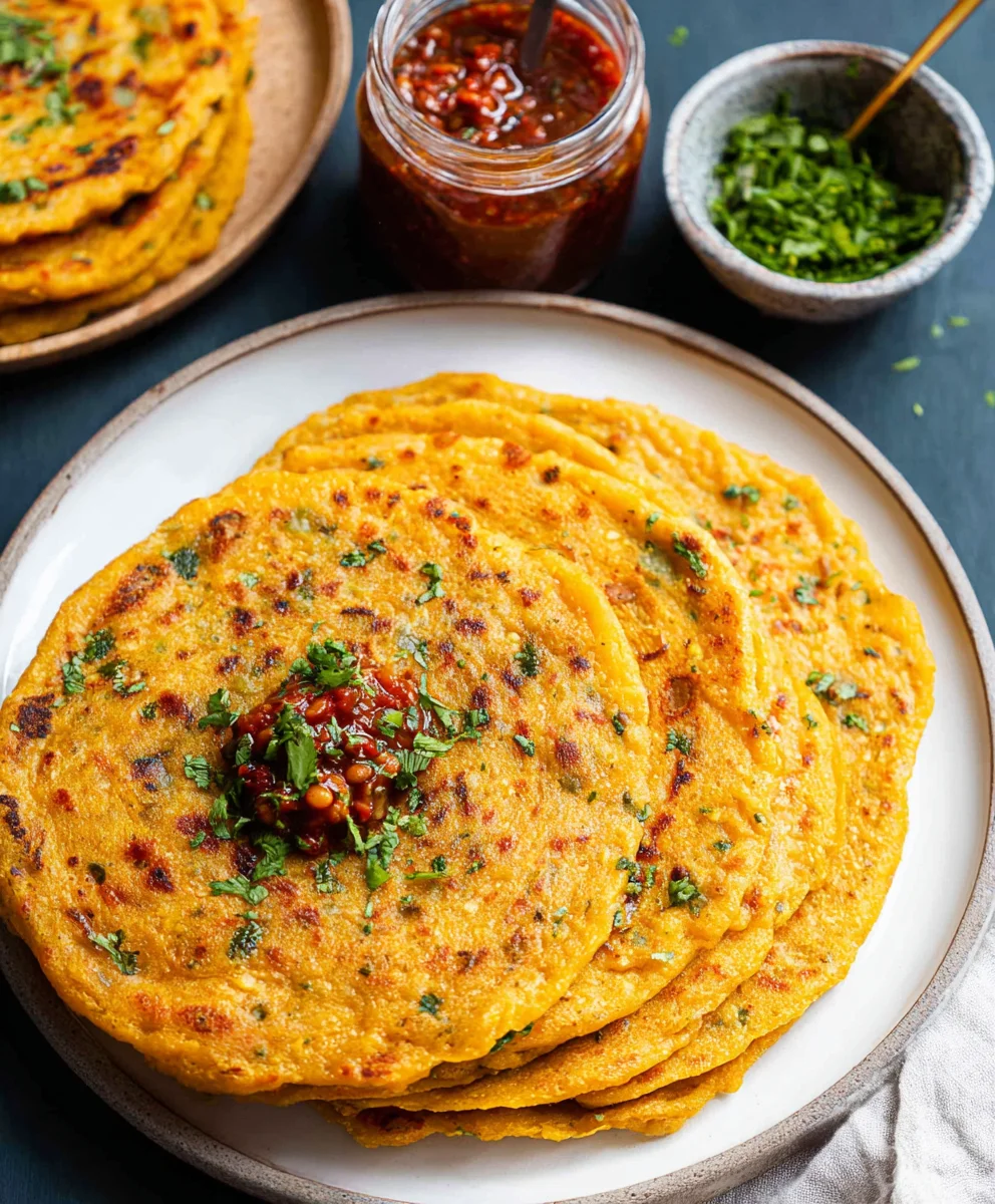 Masoor Dal Chilla- Savory Red Lentil Pancakes Easy Recipe
