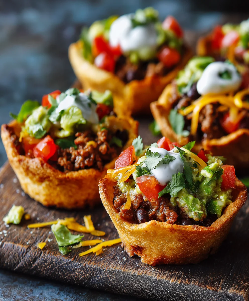 Easy Beef Taco Cups Recipe- Quick & Delicious Dinner