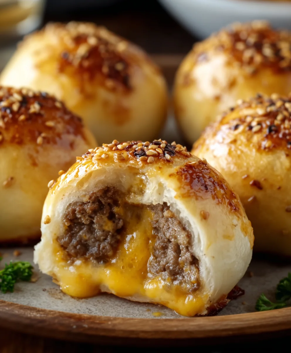 Garlic Parmesan Cheeseburger Bombs Easy Beef Recipe