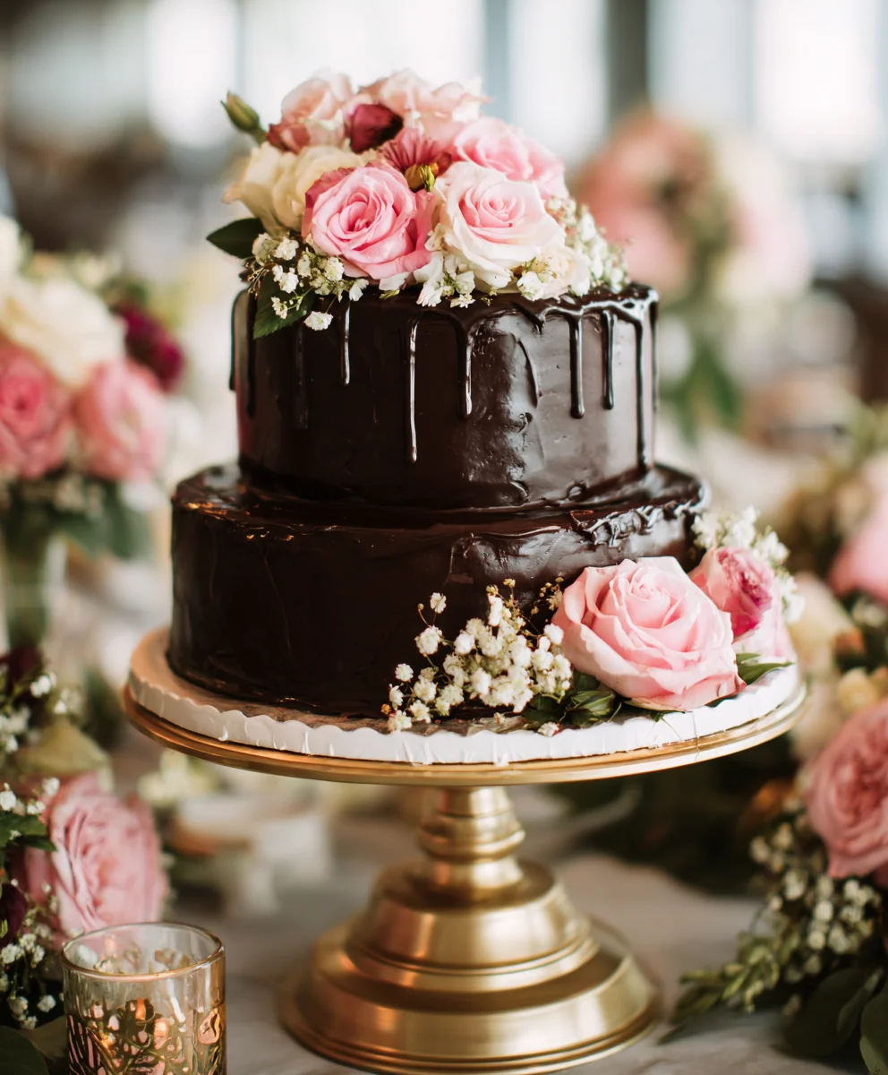 Elegant Black Tie Wedding Wool Factory- Flower Grandmas