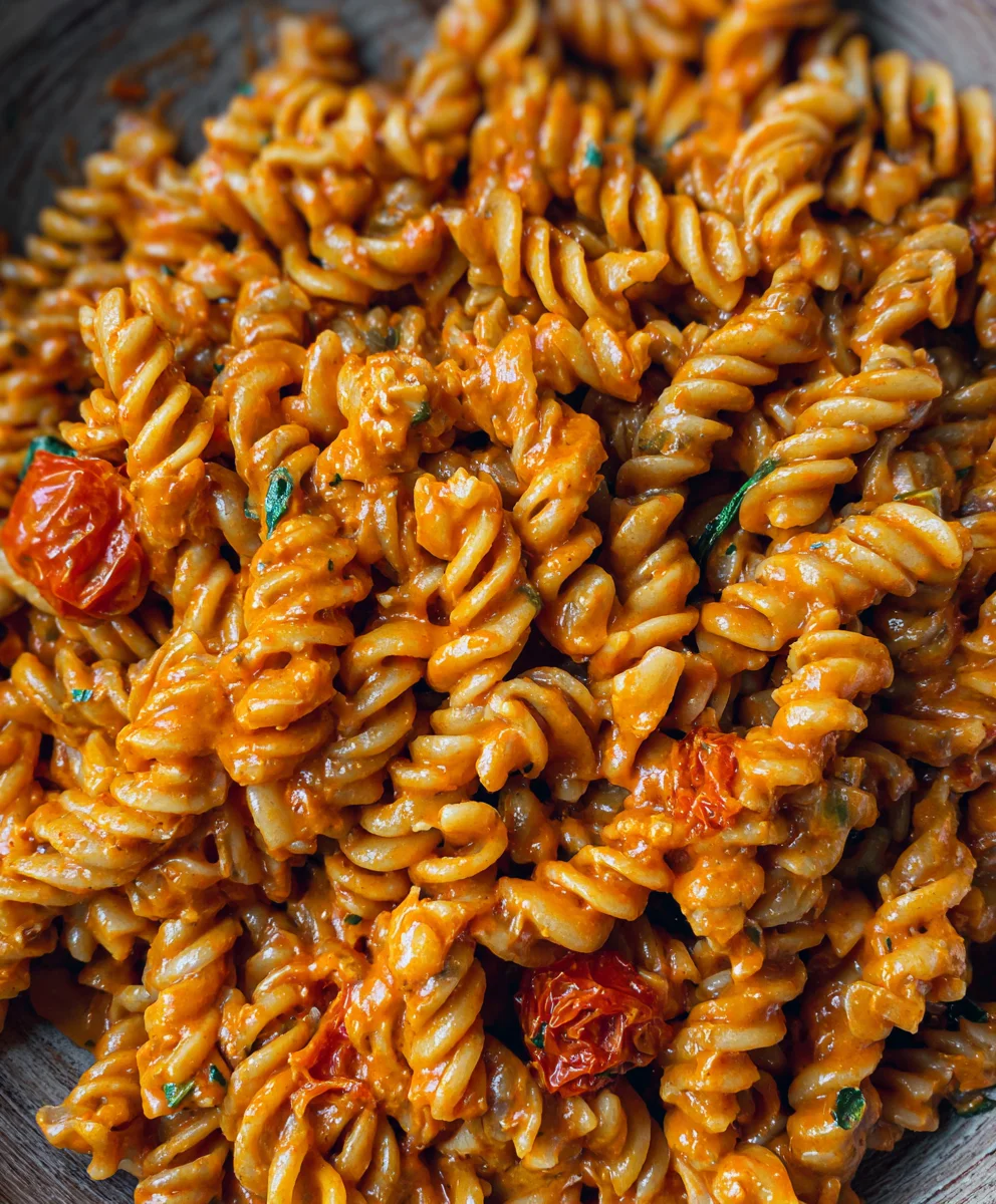 Creamy Vegan Spicy Fusilli Pasta - Quick & Easy Recipe