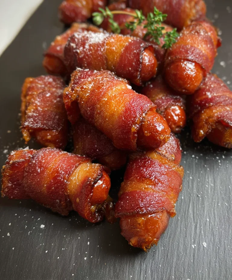 Beef Beef Bacon Wrapped Smokies – Easy Appetizer