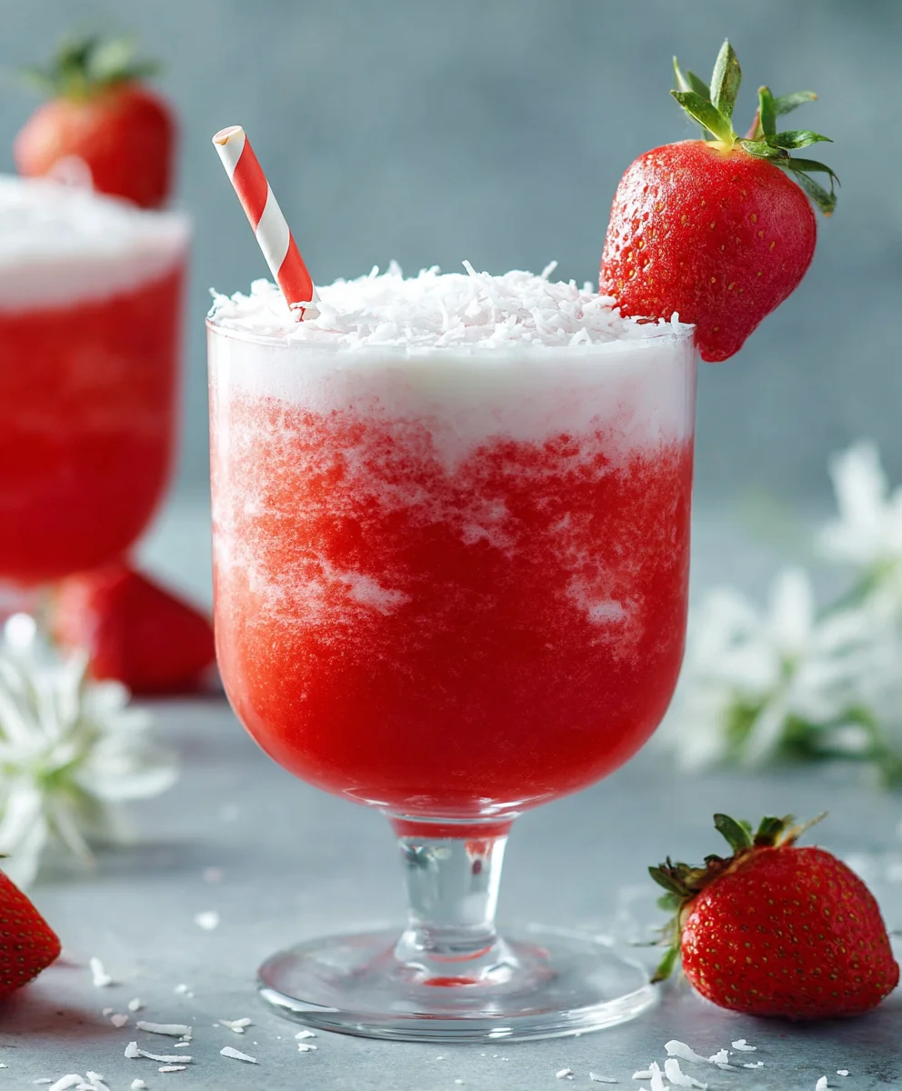 Easy Strawberry Daiquiri Recipe- Refreshing Non-Non-Non-Alcoholic Alternativeic Drink