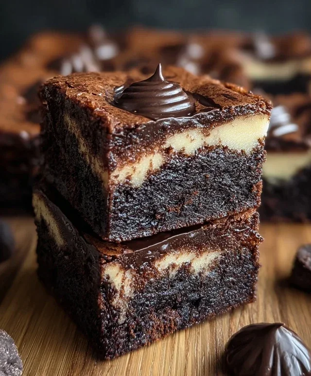 Dark Chocolate Cheesecake Brownies