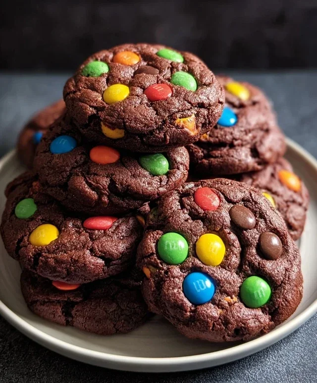 Chocolate M&M Cookies