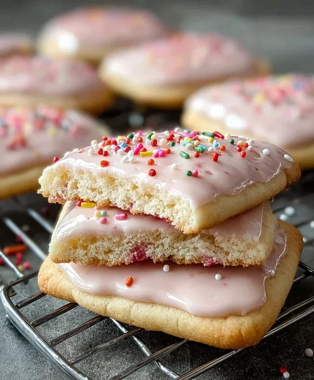 Strawberry Pop Tart Cookies