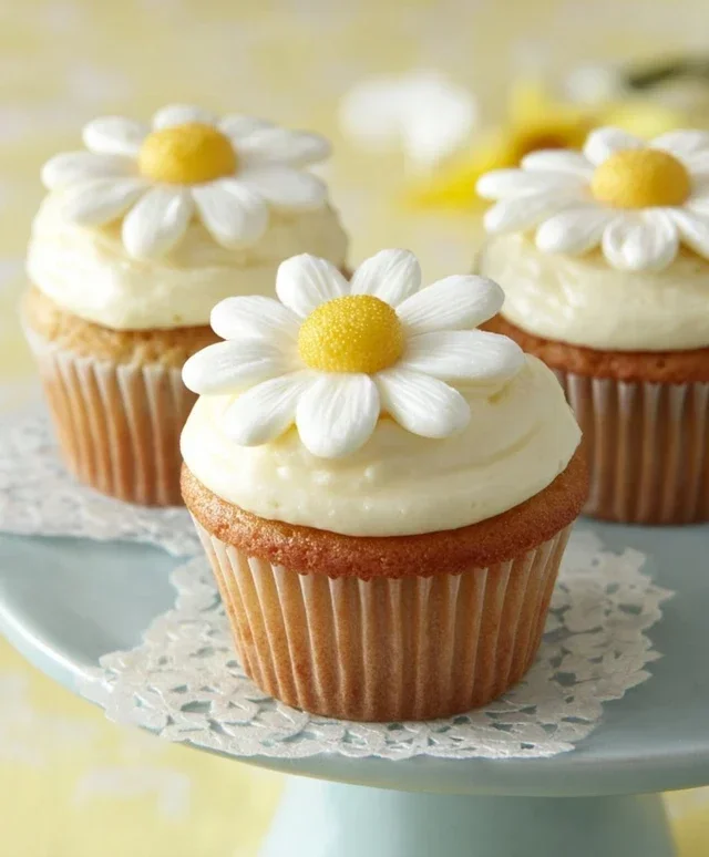 Super Cute Daisy Cupcakes