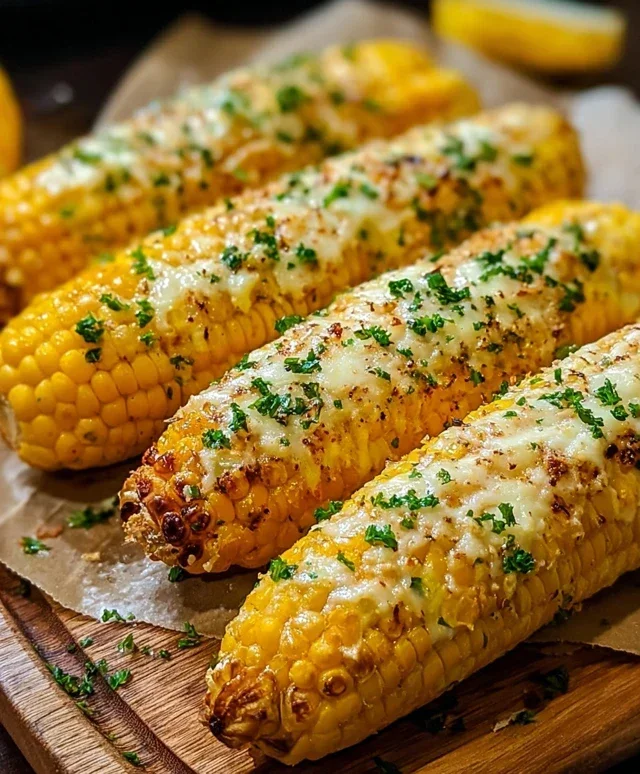 Cheesy Garlic Butter Corn on the Cob