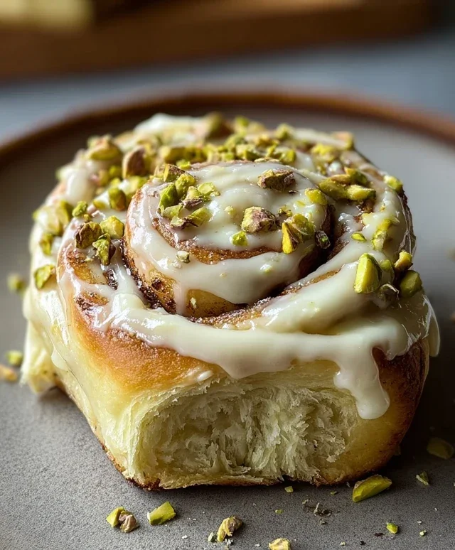 Small Batch Pistachio Cream Cinnamon Rolls