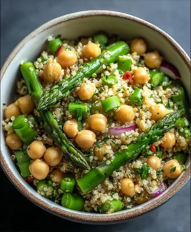 Asparagus Chickpea Quinoa Salad