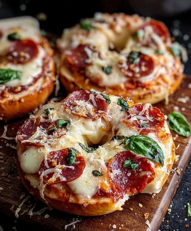 Giant Pizza Bagels