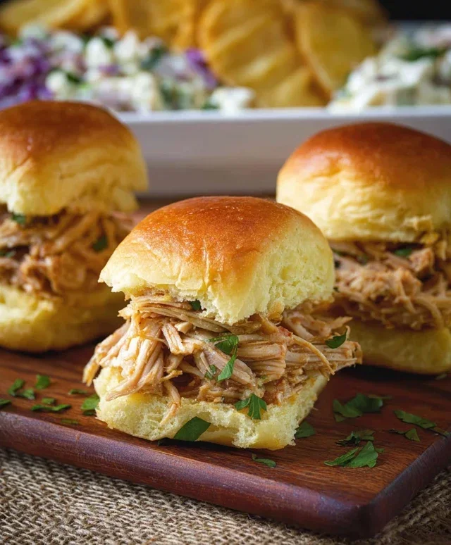 Crock Pot Mississippi Chicken Sliders