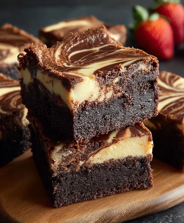 Dark Chocolate Cheesecake Brownies