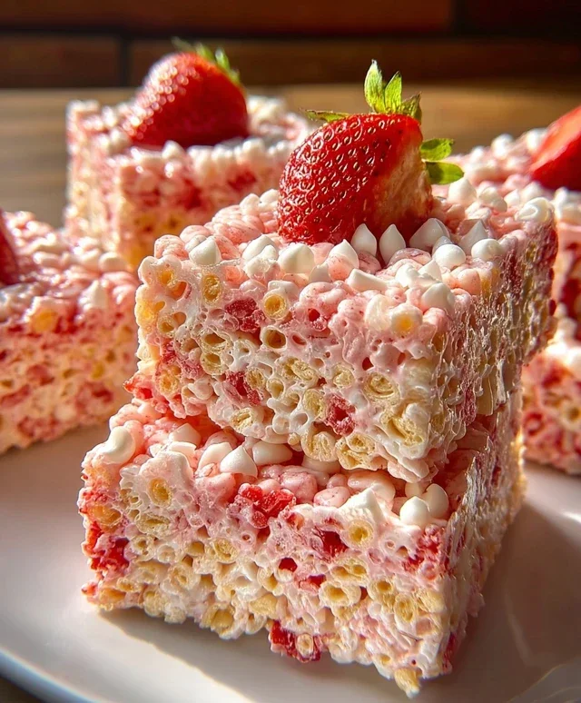 Strawberry Crunch Rice Krispie Treats
