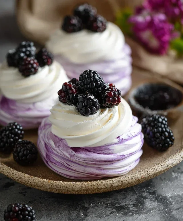 Blackberry Pavlovas