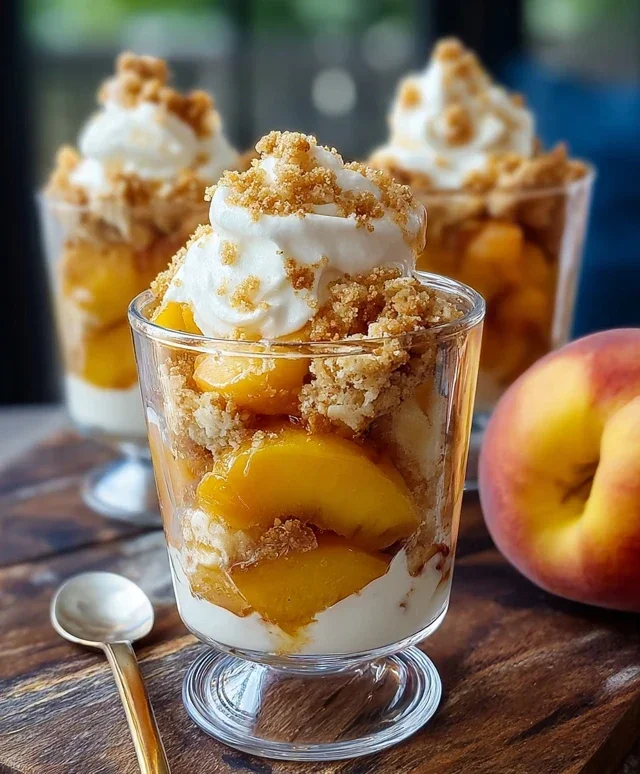 Classic Peach Cobbler Parfait