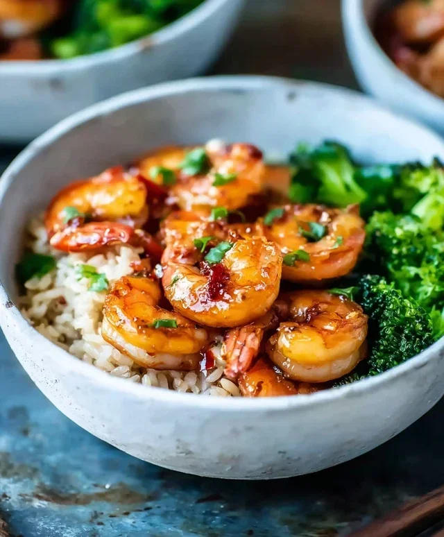 Honey Garlic Shrimp Bowls