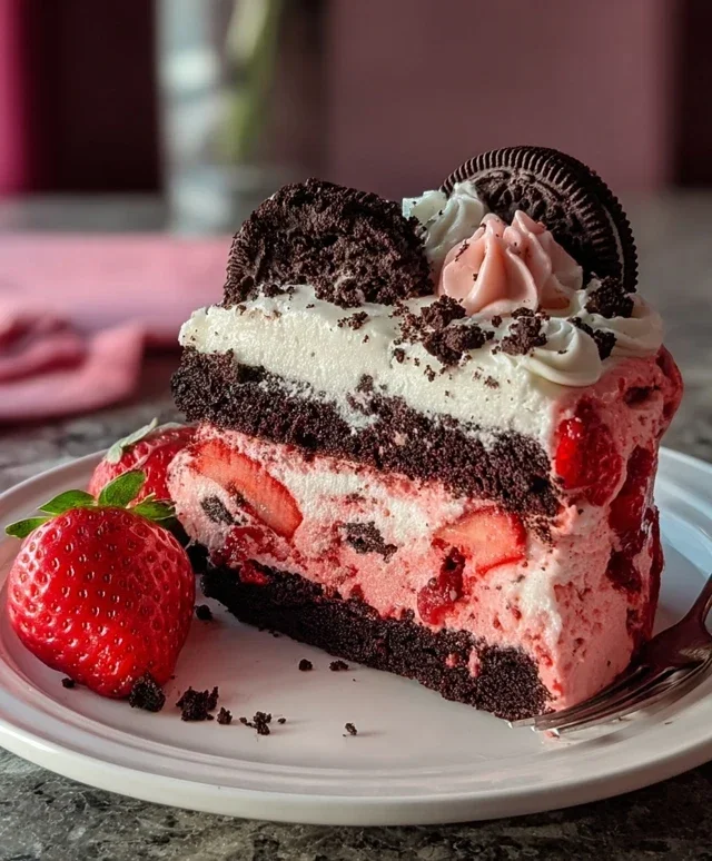 Strawberry Oreo Cake