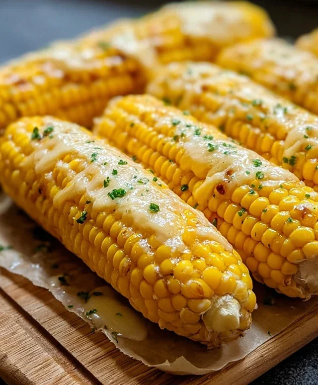 Cheesy Garlic Butter Corn on the Cob