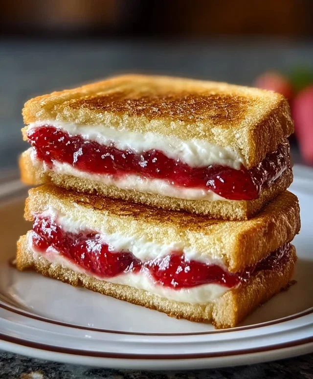 Fried Strawberry Cheesecake Sandwiches