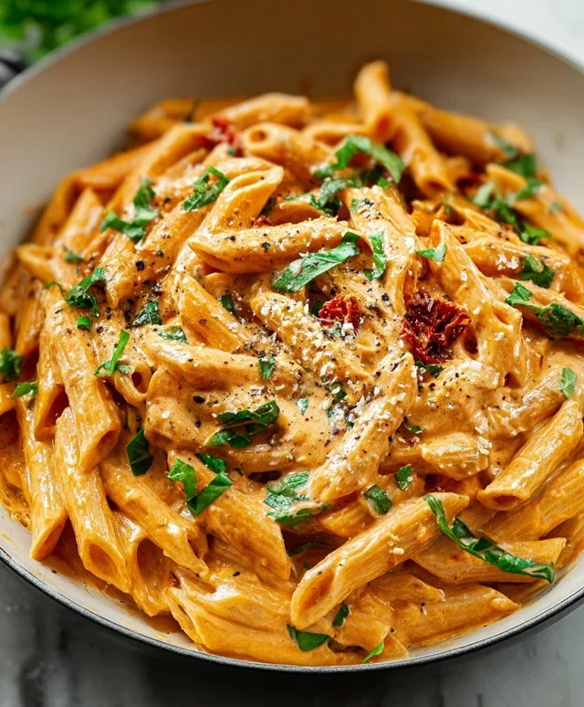 Vegan Creamy Sun Dried Tomato Pasta Recipe
