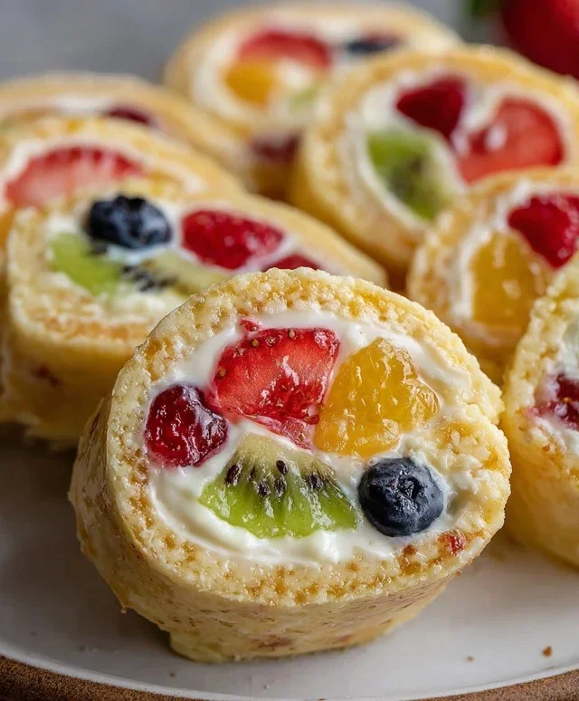 Cheesecake Fruit Salad Roll Ups