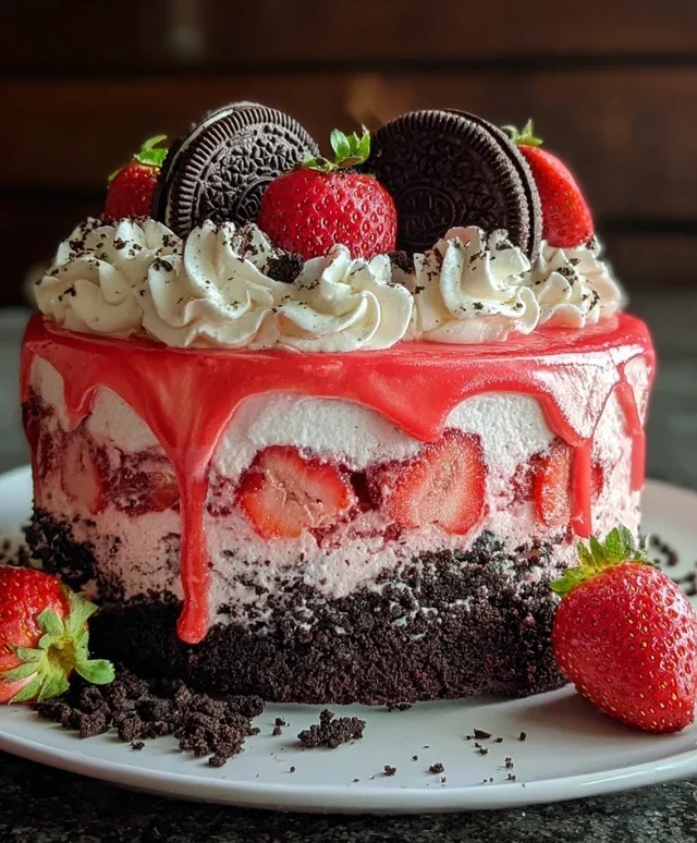 Strawberry Oreo Cake