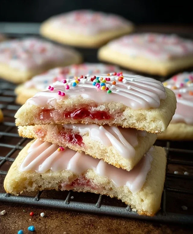 Strawberry Pop Tart Cookies