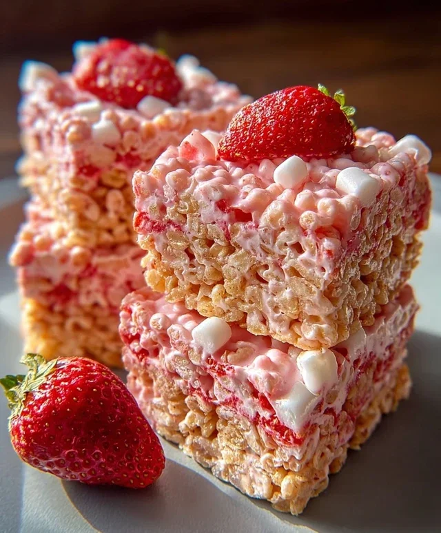 Strawberry Crunch Rice Krispie Treats