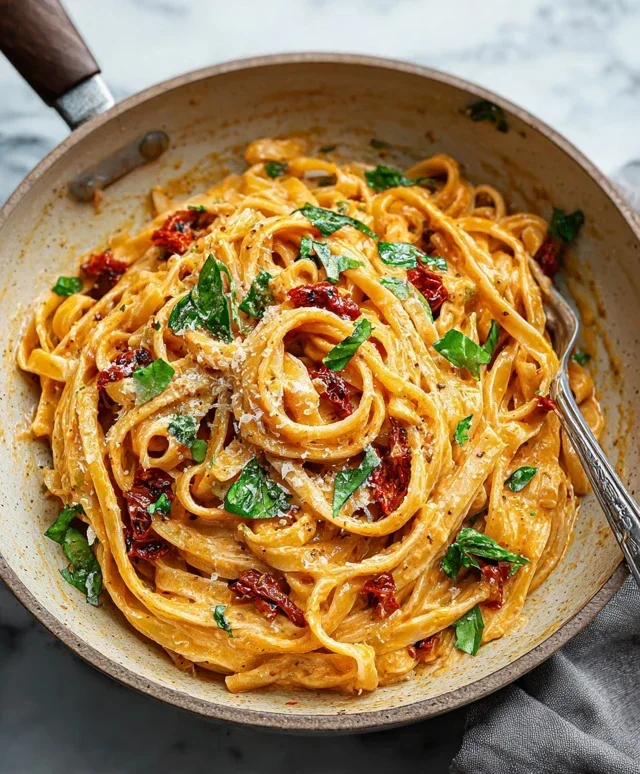 Vegan Creamy Sun Dried Tomato Pasta Recipe