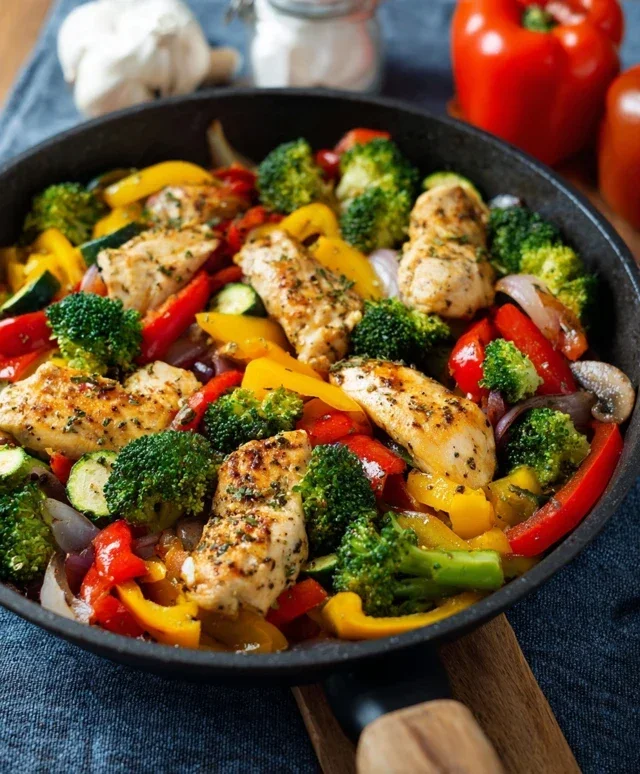 Healthy Chicken and Vegetables Skillet