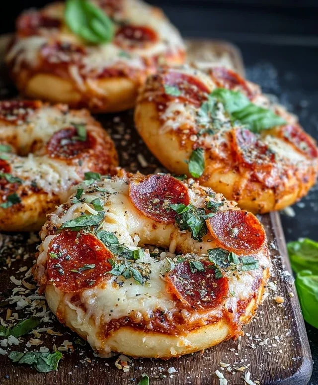 Giant Pizza Bagels