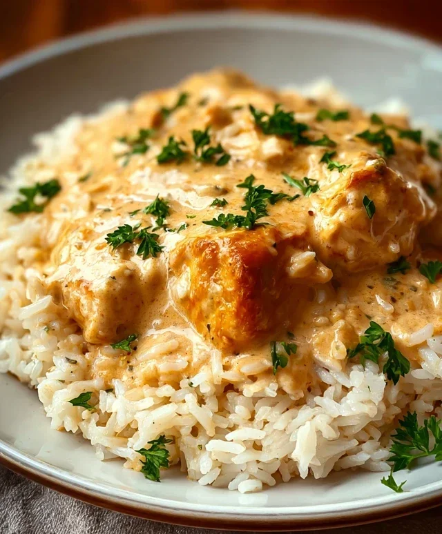 Creamy Smothered Chicken and Rice