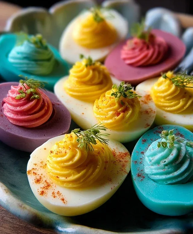 Colored Deviled Eggs