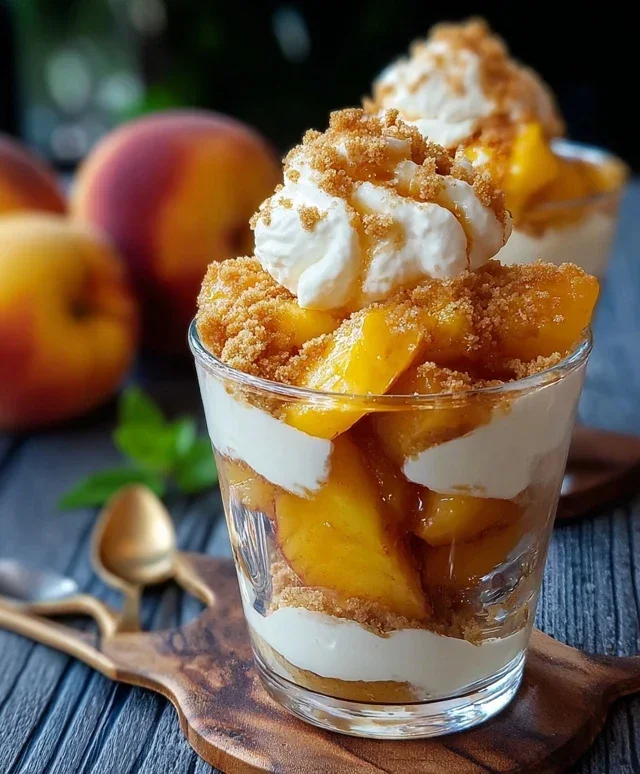 Classic Peach Cobbler Parfait