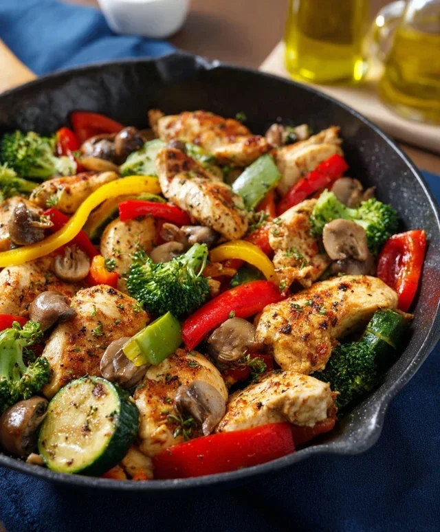Healthy Chicken and Vegetables Skillet